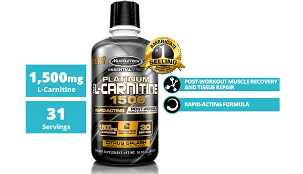 L-Carnitina 1500 Platinum 100% 473 ml Muscletech