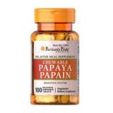 Papaya Papain 100 Chewables Puritan’s Pride