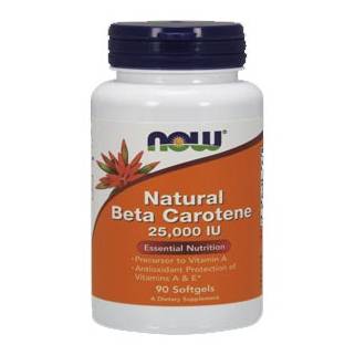 Beta Carotene 25000 90 Soft Gel Now Food