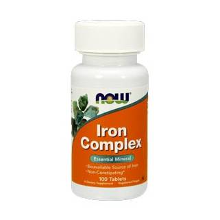 Iron Complex 100 Tablets Now Food