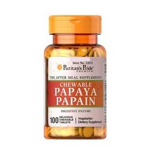 Papaya Papain 100 Chewables Puritan’s Pride