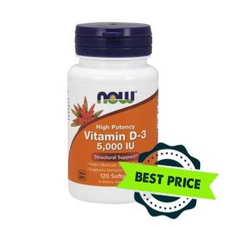 Vitamin D3 5000IU 120Softgels Now Food