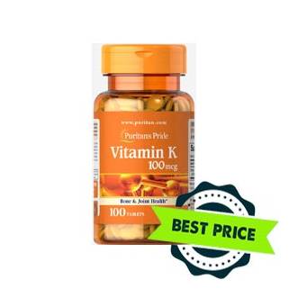 Vitamin K 100mcg 100Tab Puritan's Pride